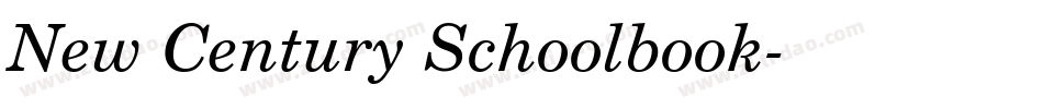 New Century Schoolbook字体转换
